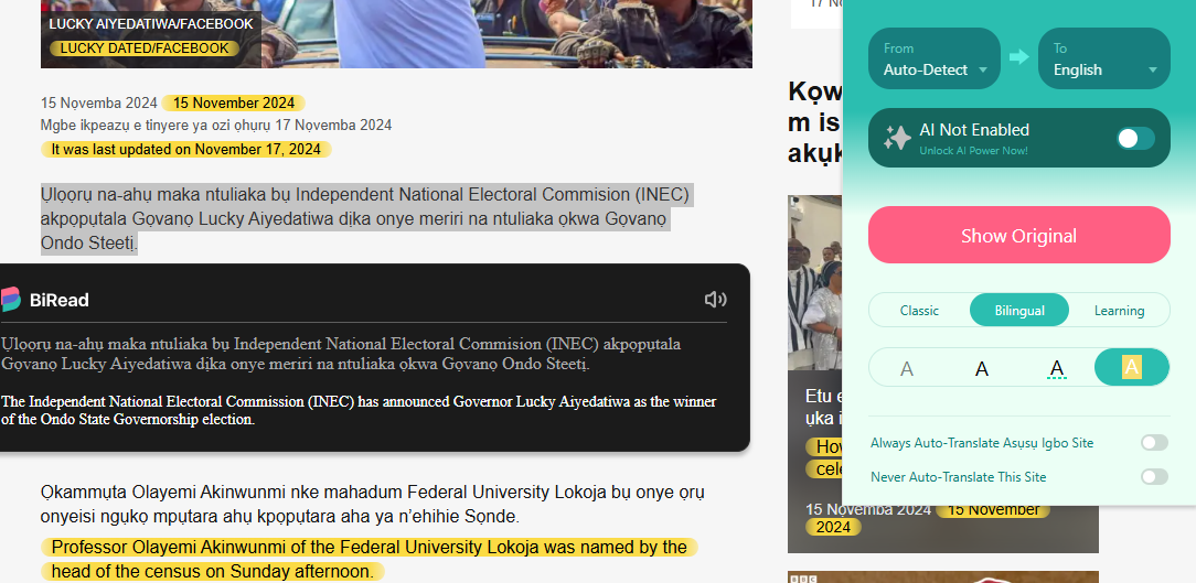English to Igbo Converter Free Language Online